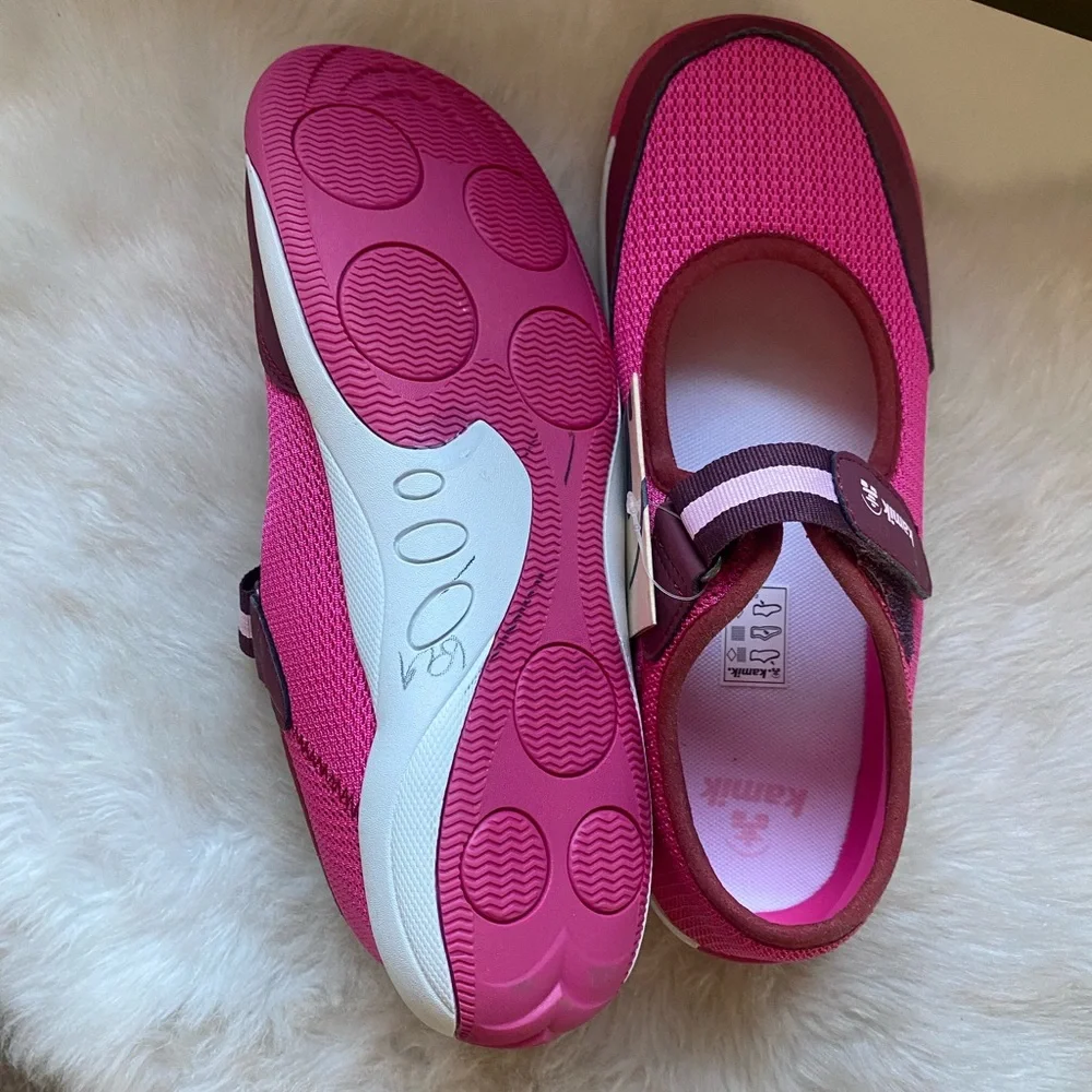 Kamik Pink and Dark Raspberry Mary Jane Flats